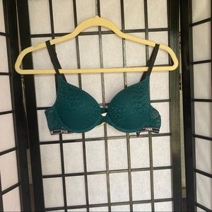 PINK Green Cheetah Bra